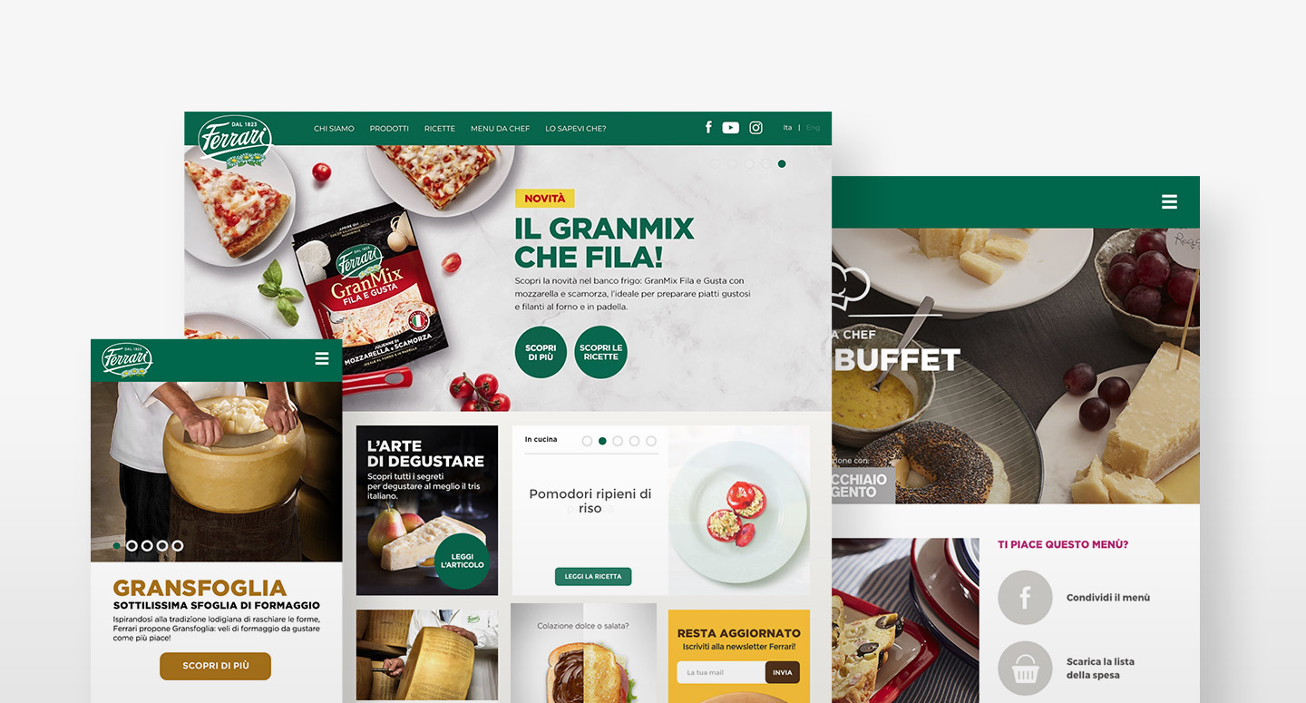 Sito web Ferrari Formaggi